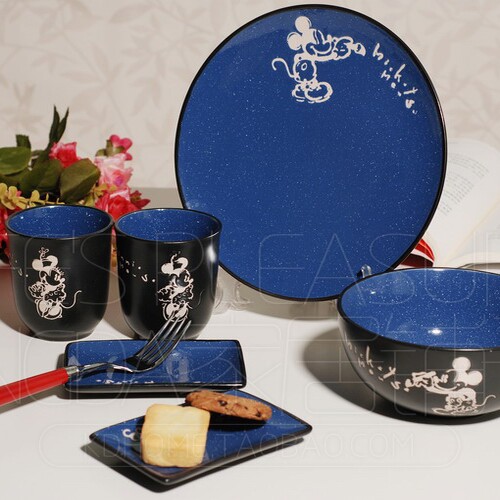 外贸陶瓷餐具出口套装盘子碗杯子