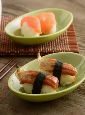 和风陶瓷餐具日式瓷器翠绿色冰裂釉碟子寿司碟酱油碟小碟子调料碟