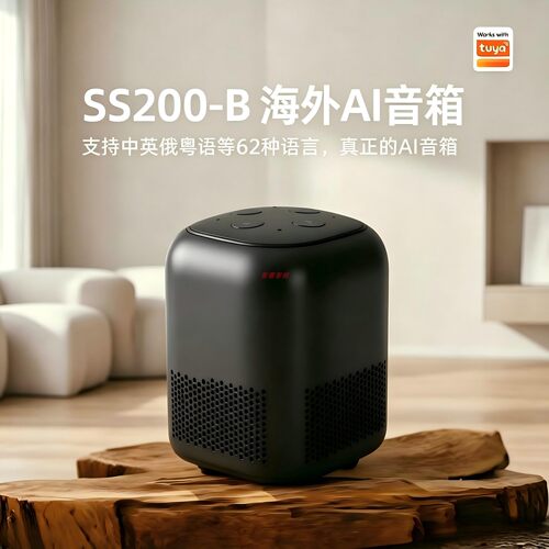 涂鸦智能AI音箱SS200-B海外音响语音红外家居支持中英俄粤语对话