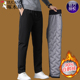 子加厚保暖鹅绒棉裤 啄木鸟男士 冬季 外穿弹力休闲裤 羽绒裤 2023新款
