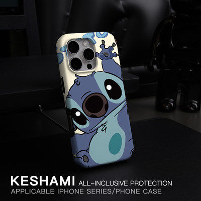 Apple苹果蓝色史迪仔树脂卡通潮