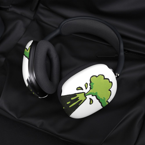 keshami 适用苹果AirpodsMAX耳机壳二代2024款潮流个性保护套男女新款轻薄Airpods MAX头戴式绘画绿色岩浆
