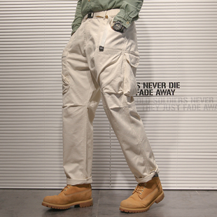 款 潮流口袋户外束脚战术裤 宽松水洗直筒工装 男士 裤 阿美咔叽春秋季