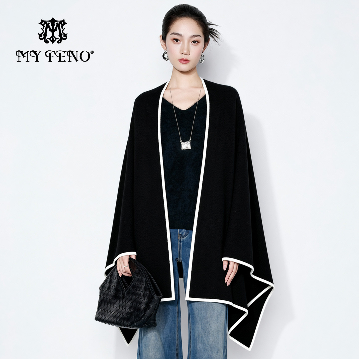 马天奴绵羊毛混山羊绒针织围巾