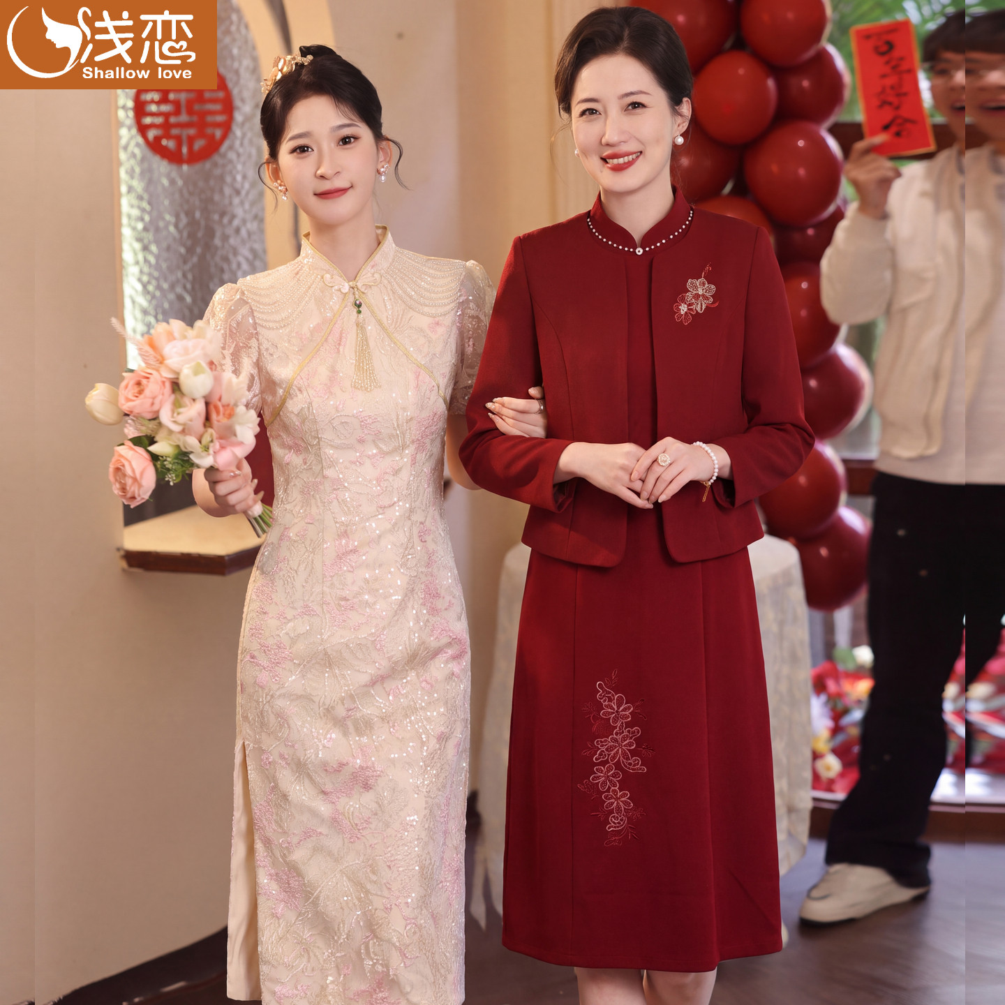 妈妈洋气高贵连衣裙中年女装秋装结婚礼服中老年婆婆参加婚宴喜服