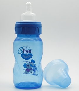 Bfree贝丽新生儿婴幼儿PPEU宽口径防胀气彩色奶瓶 母乳触感防摔