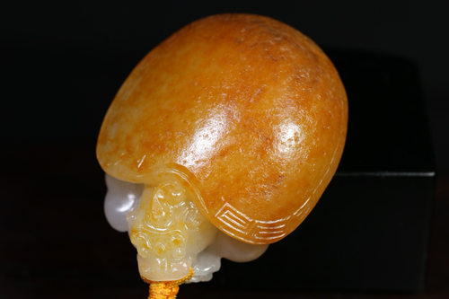苏工玉雕籽料原石仿古龙龟挂件手把件男款吊坠饰品