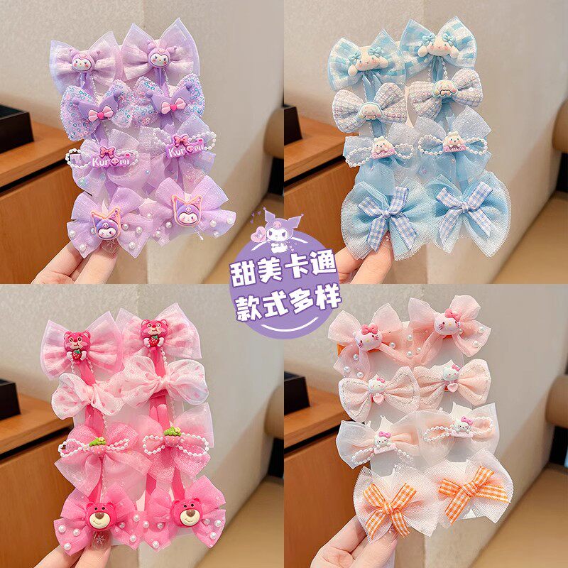 儿童发夹小公主头饰卡通可爱发饰女童夹子后脑勺蝴蝶结宝宝发卡子