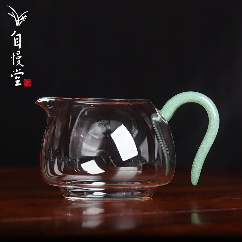 自慢堂玻璃自慢盅高硼硅公道杯