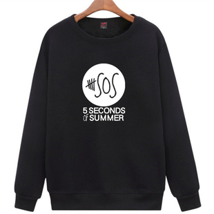 Seconds 男女圆领卫衣秋冬长袖 5SOS五秒盛夏 外套棉 Summer