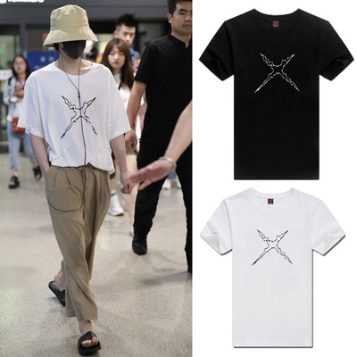 明日之子华晨宇同款航海王海贼王纯棉宽松短袖T恤男女半袖上衣服