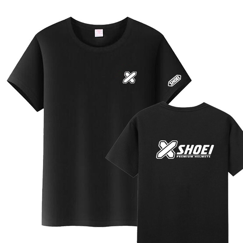 摩托车骑行t恤夏Shoei X15 CROSS 男女情侣纯棉圆领短袖半袖衣服