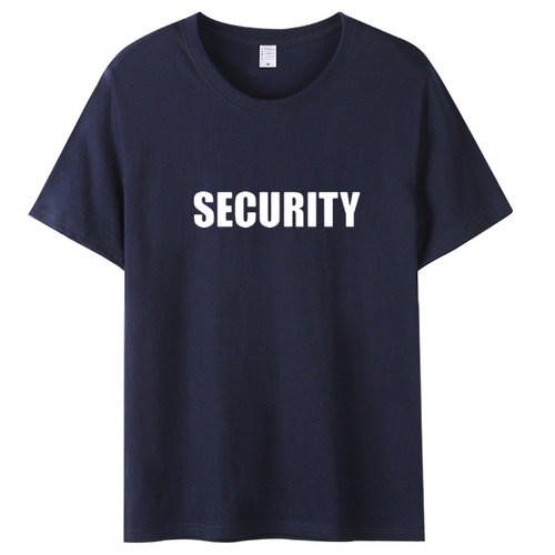 Security保安纯棉短袖T恤 STAFF工作人员短袖男女夏季圆领工作服