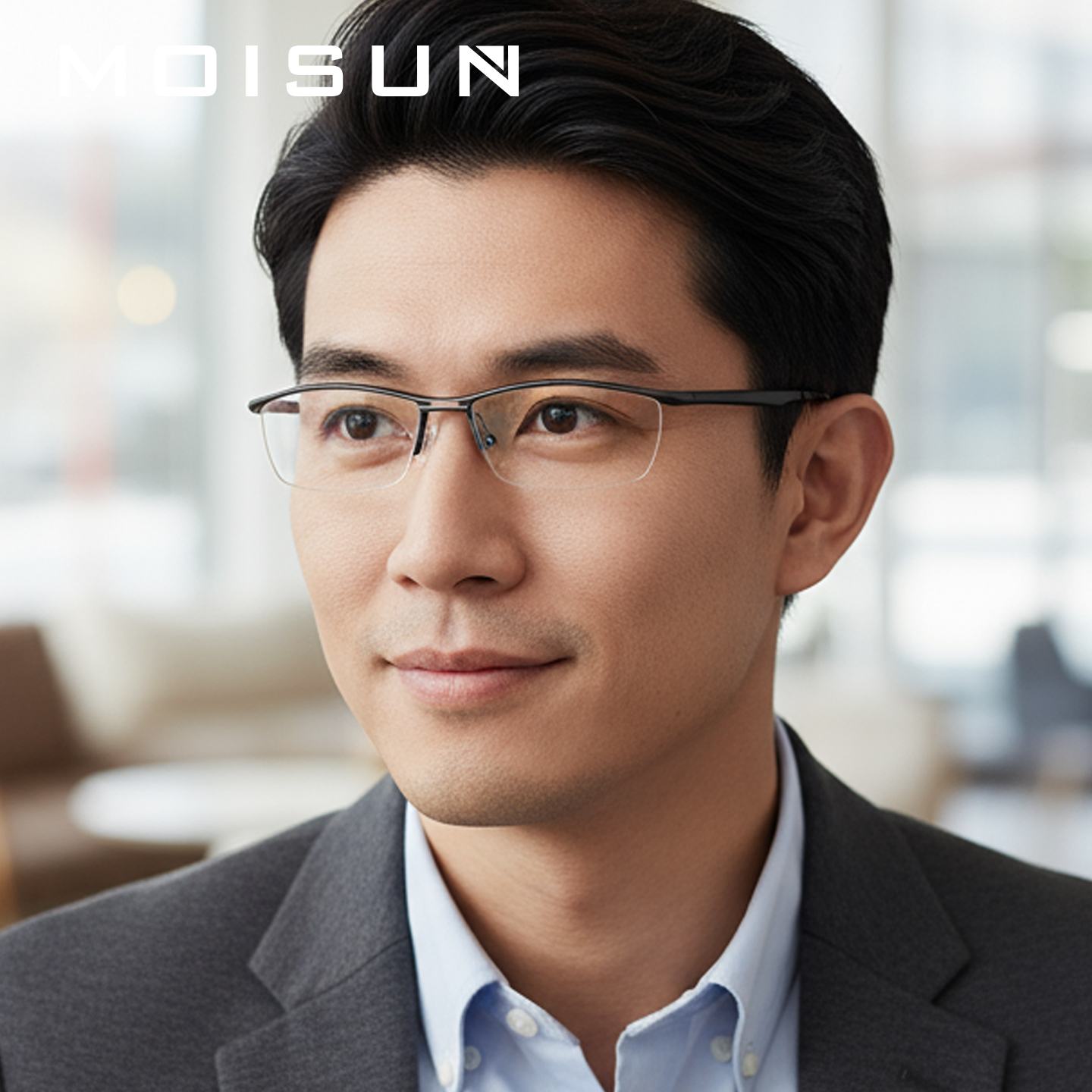 近视眼镜框男士超轻半框商务眼镜新款眼镜架平光镜中性防蓝光眼镜