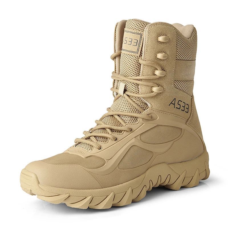 Men's outdoor tactical boots, training shoes, high-top breat
