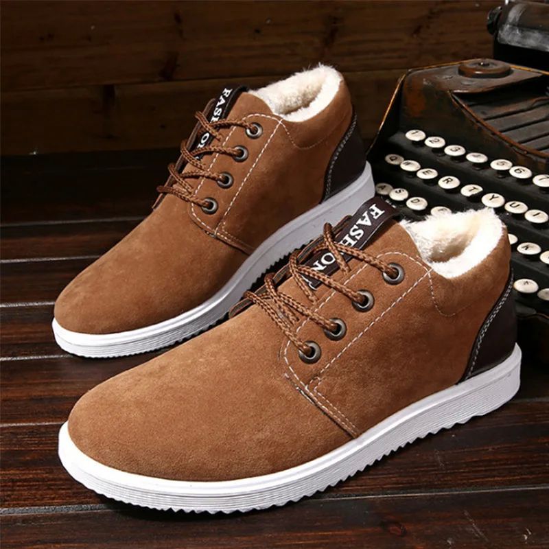 Light Warm Cotton Shoes for Men Winter Shoe Suede Men Sneake