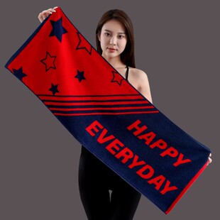 运动毛巾纯棉吸汗擦汗洗澡健身房专用兵乓羽毛球篮球游泳女男加长