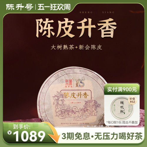 陈升号勐海茶陈皮升香普洱茶300g