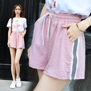 女夏运动短裤a字阔腿裤