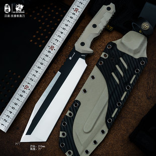 汉道雇佣兵系列支援者战术户外排障刀砍柴刀砍骨刀dc53钢一体龙骨