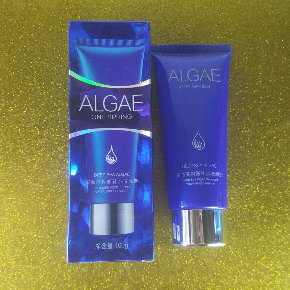 一枝春海藻洁面乳深层清洁温和控油保湿精华洗面奶男女正品