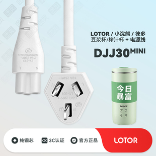 DJJ30mini豆浆机徕多家用破壁机榨汁机充电线电源线 小浣熊LOTOR