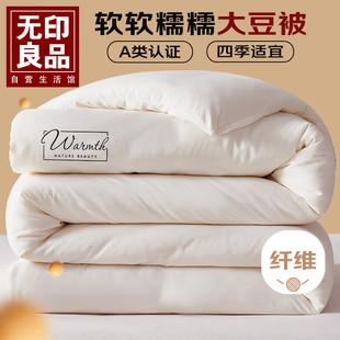 无印良品亲肤被子冬被保暖大豆纤维棉被被芯春秋被学生空调被GJ