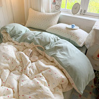 Muji 2026 New Soft and fluffy puff Yarn Bed Four-piece Set, Cloud-like wrinkled Yarn bed sheet and duvet Cover Three-piece set thumbnail 8