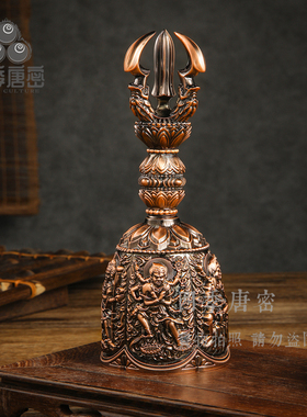 五大明王四季唐密烤漆法器黄铜