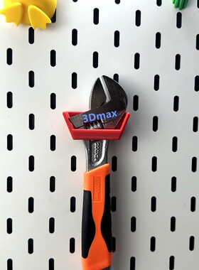 通用扳手支架收纳适用宜家SKADIS洞洞板配件多色可改金属圆孔方孔