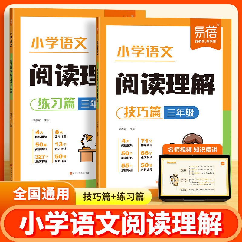 易蓓小学语文阅读理解三四五六年级下册同步教材技巧练习篇阅读技巧与满分答题公式模板专项训练每日一练