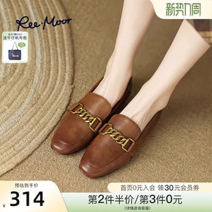 单鞋 羊皮垫超软乐福鞋 女 英伦风平底小皮鞋 REEMOOR睿慕2026新款