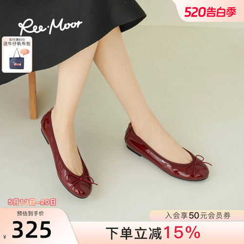 REEMOOR睿慕法式蝴蝶结平底鞋