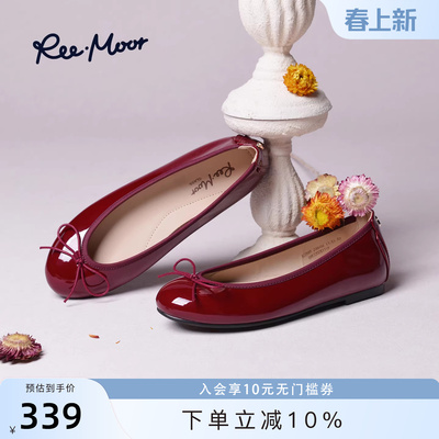 REEMOOR睿慕法式蝴蝶结平底鞋