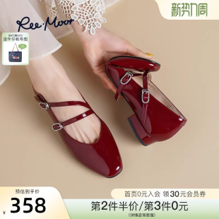 女一字扣带通勤浅口单鞋 REEMOOR睿慕25秋季 优雅玛丽珍鞋 法式 新款