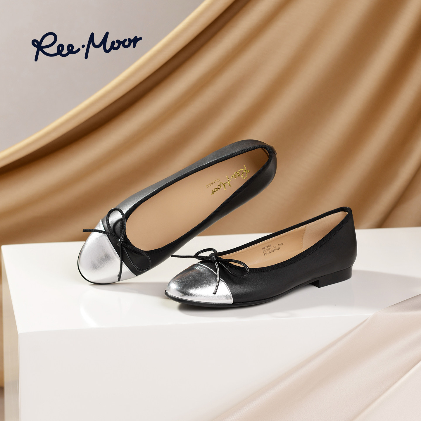 REEMOOR睿慕2025秋季新款蝴蝶结浅口单鞋舒适增高小香风平底鞋女,女鞋,浅口单鞋,淘宝优惠券,粉丝福利购,淘宝优惠卷