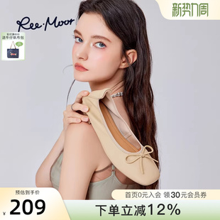 豆豆鞋 羊皮软底平底浅口单鞋 女 蝴蝶结蛋卷鞋 REEMOOR睿慕25秋新款