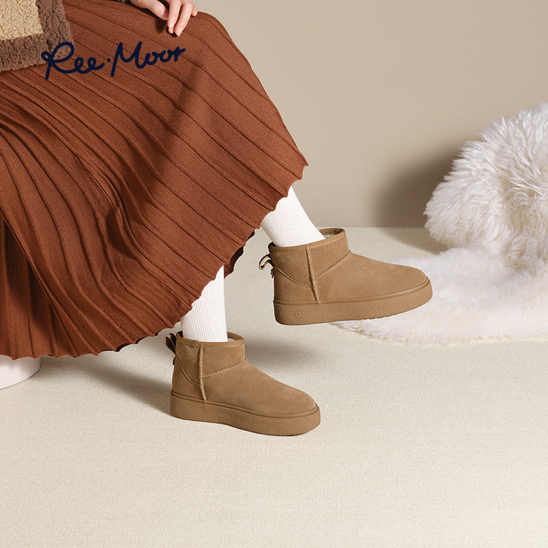 REEMOOR冬季新款加绒加厚雪地靴