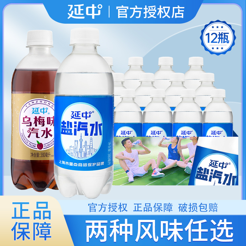 延中盐汽水乌梅味汽水老上海解渴380ml碳酸饮料
