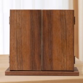 化妆镜台式 桌面折叠镜中式 网红复古镜子隐藏木质主卧室梳妆台镜子