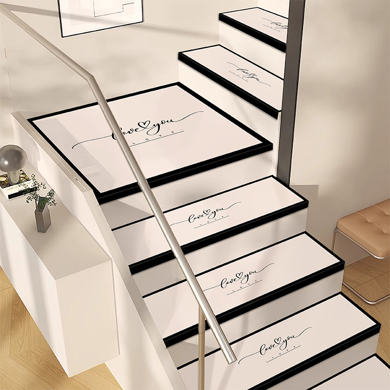 奶油风楼梯踏步垫子免胶自粘可擦免洗实木家用阶梯式台阶防滑地毯,居家布艺,楼梯垫,淘宝优惠券,粉丝福利购,淘宝优惠卷