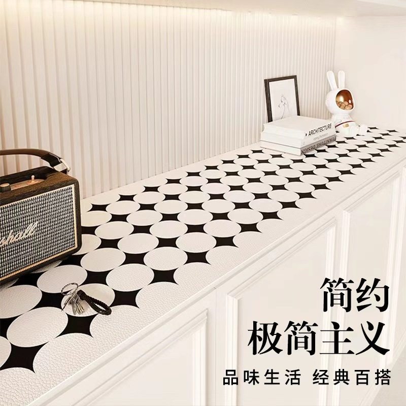 餐边柜保护垫轻奢高级感免洗玄关鞋柜台面垫子奶油风电视柜桌垫,居家布艺,桌布,淘宝优惠券,粉丝福利购,淘宝优惠卷