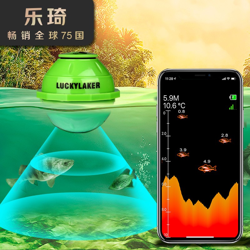 乐琦探鱼器连手机可视高清钓鱼无线超声波声纳冬钓冰钓找鱼器声呐-封面