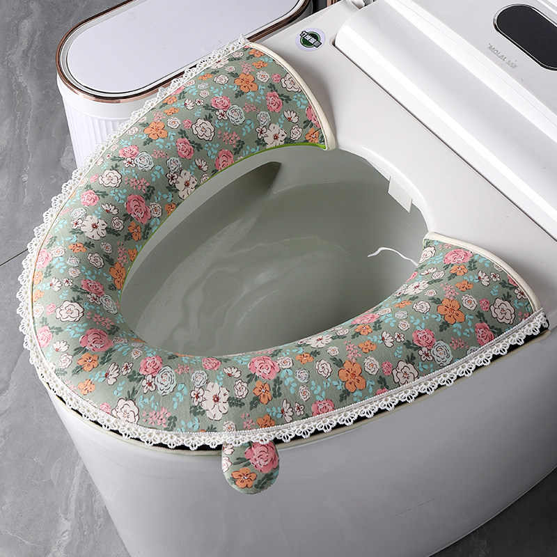 温馨智能马桶坐垫碎花田园加厚加大四季家用拉链亲肤柔软防水耐用,家庭/个人清洁工具,马桶套/马桶座圈,淘宝优惠券,粉丝福利购,淘宝优惠卷