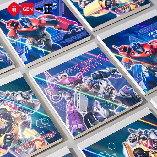 iiGEN一正卡通学生文具变形金刚迷你随心本儿童随身本 学生炫酷擎天柱无线胶装本儿童动漫迷你男孩创意本子