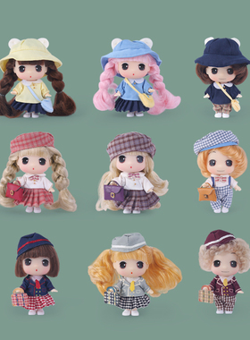 冬己学生装洋娃娃盲盒换装小玩偶公仔儿童玩具女孩子生日新年礼物