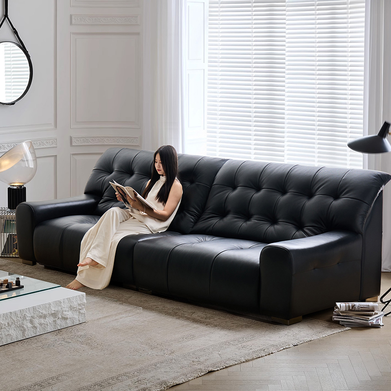 中古风包豪斯大黑熊沙发复古沙发