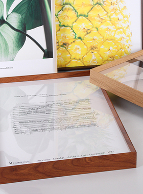 铝合金木纹画框60 80 60 90挂墙8k4kA3营业执照框架16寸20寸相框