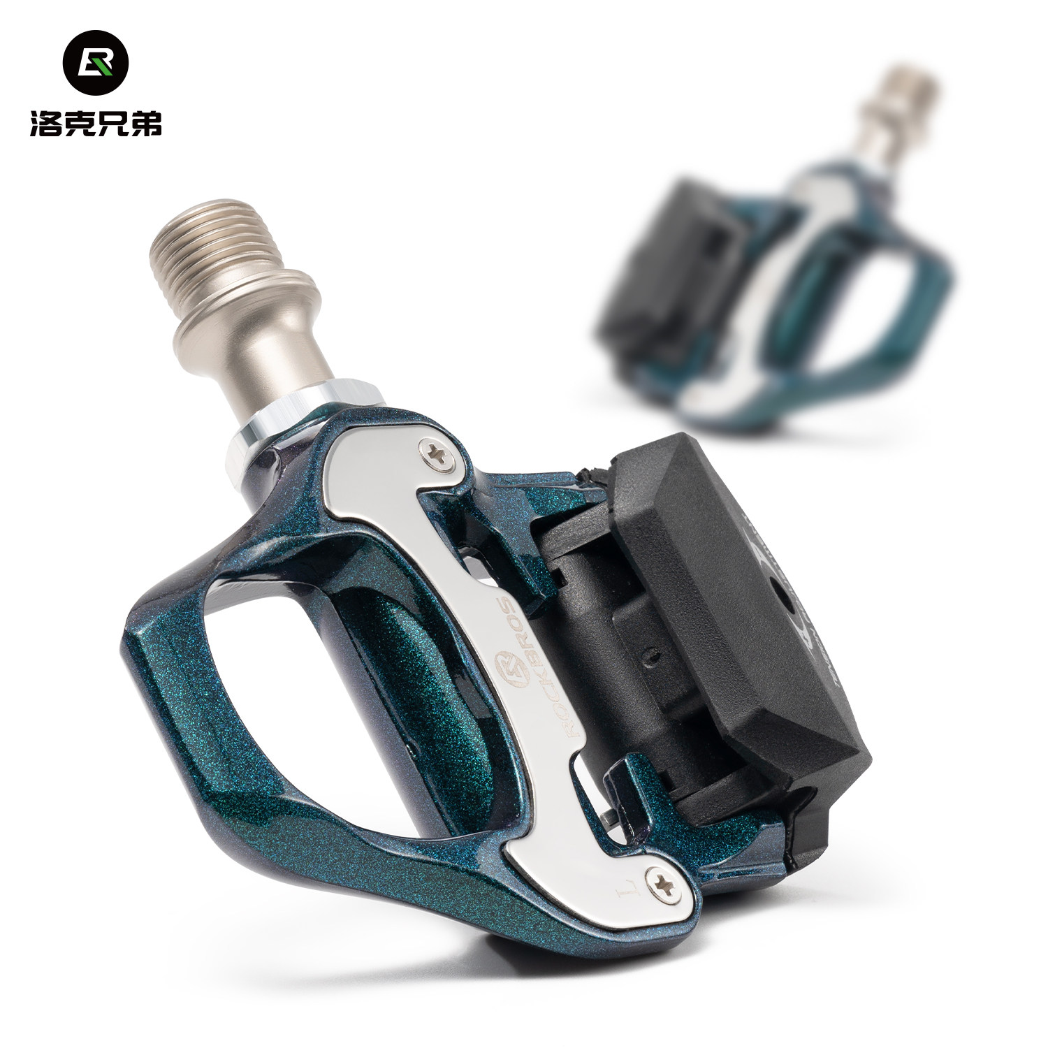 洛克兄弟公路车锁踏铝合金脚踏板带锁片自锁培林自行车骑行鞋配件