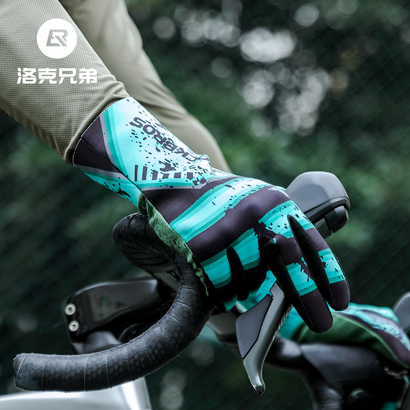 洛克兄弟骑行手套加厚秋冬保暖